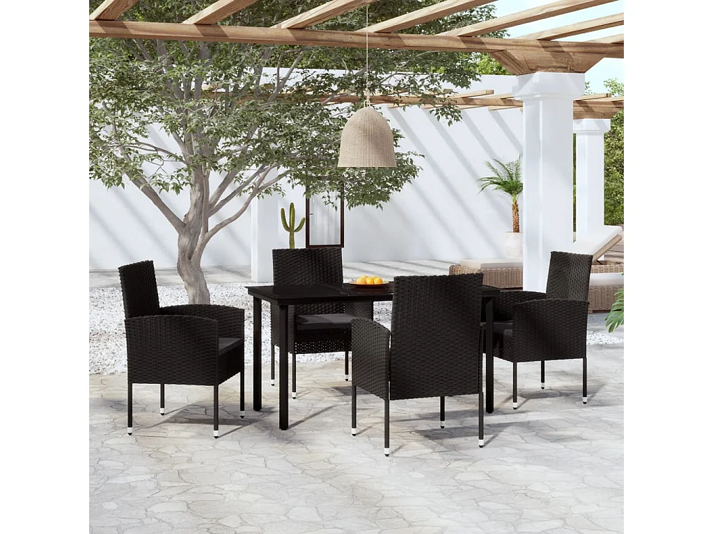 Lara  5-delige Tuinset zwart