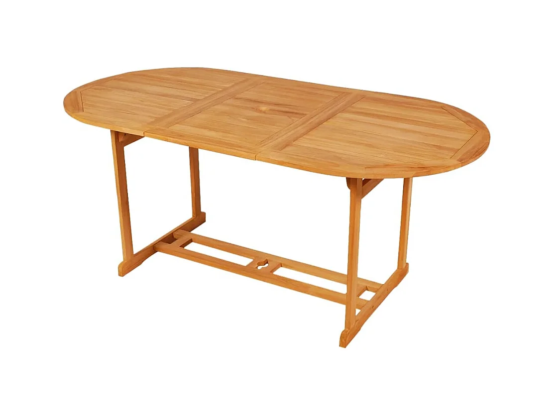 Kari  Conjunto de comedor de jardín 9 piezas madera maciza de teca