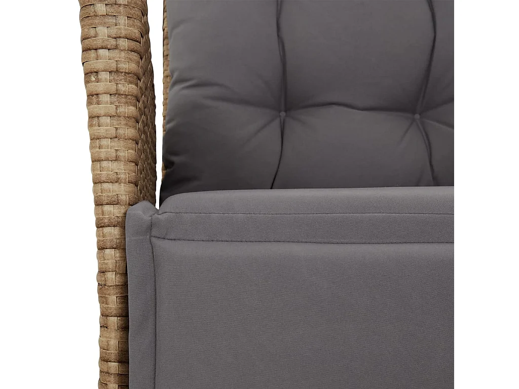 Warner Robins  5-delige Tuinset met kussens poly rattan gemengd beige