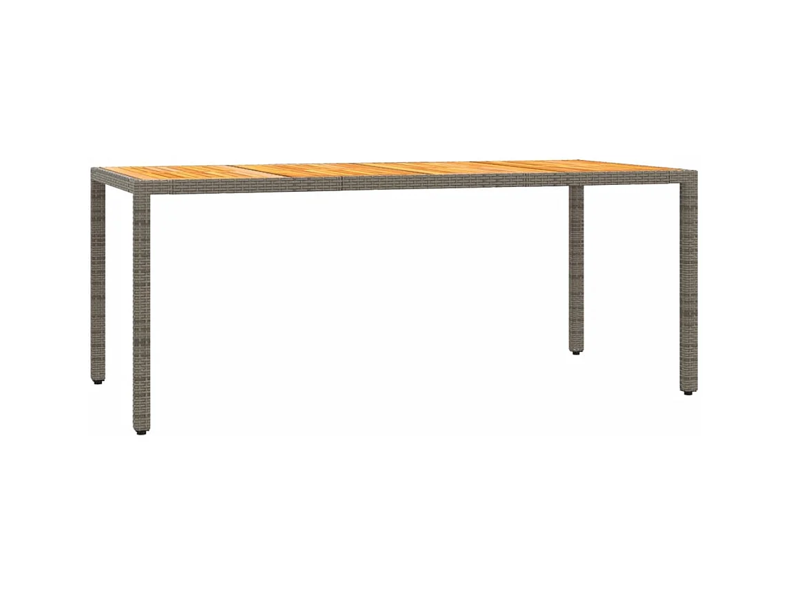 Tore  Ensemble à manger de jardin et coussins 7 pcs gris rotin