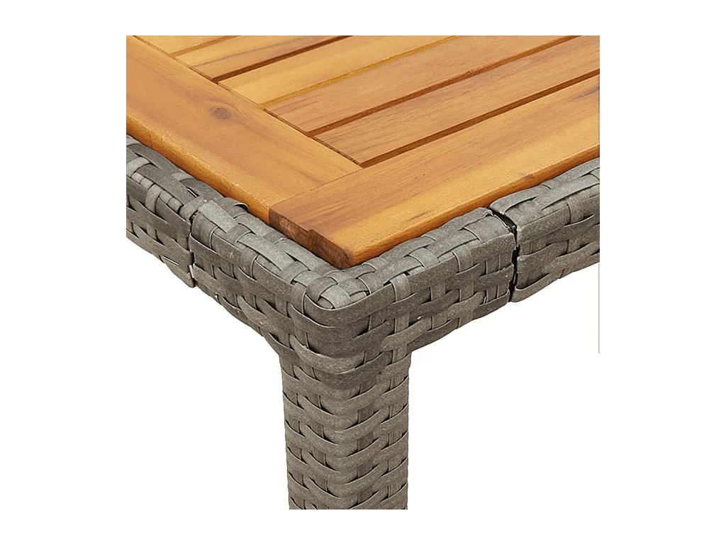 Tore  Ensemble à manger de jardin et coussins 7 pcs gris rotin