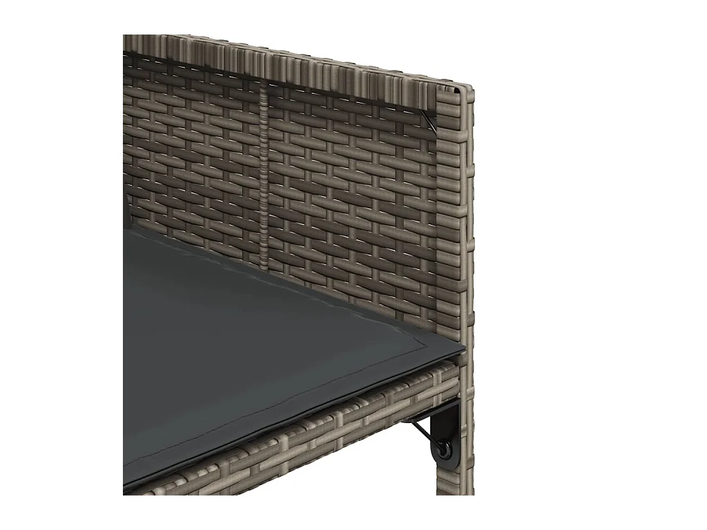 Brienne  13-delige Tuinset met kussens poly rattan grijs