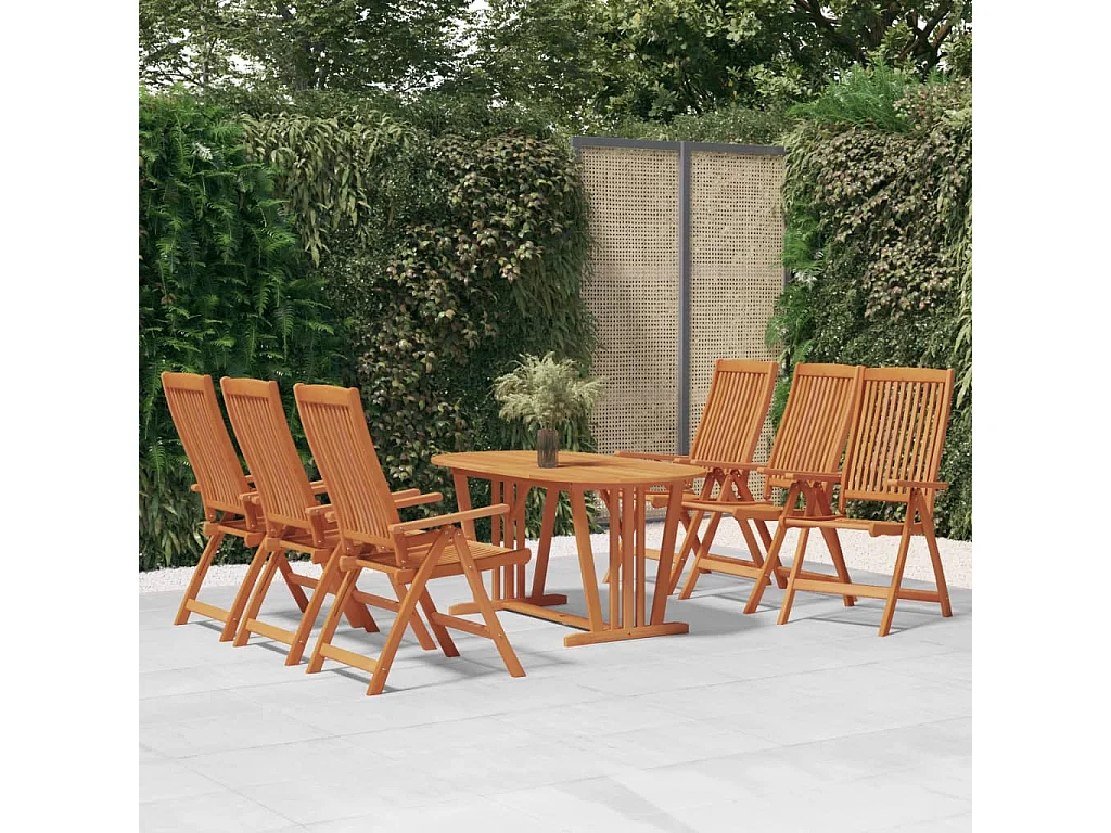 Ariosto  7-delige Tuinset massief eucalyptushout