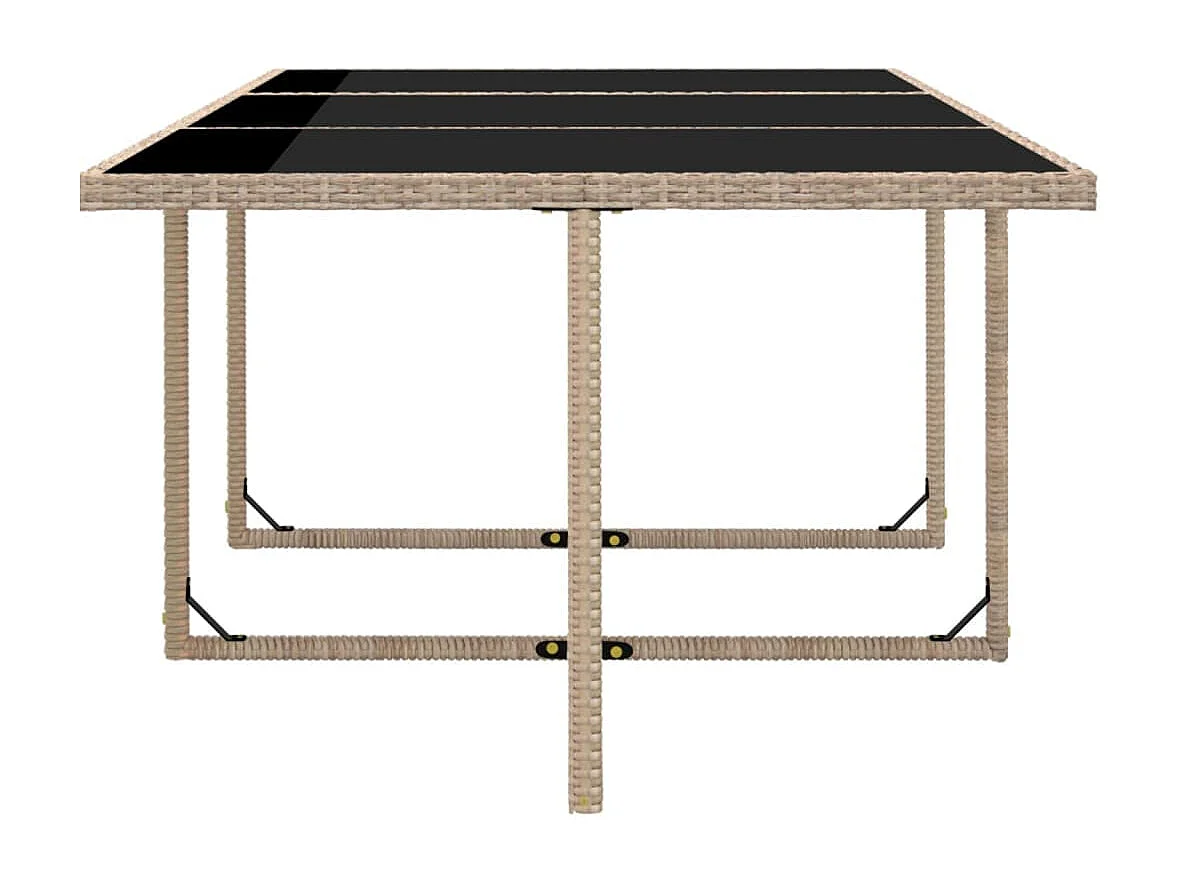 Kyllar  11-delige Tuinset met kussens poly rattan beige