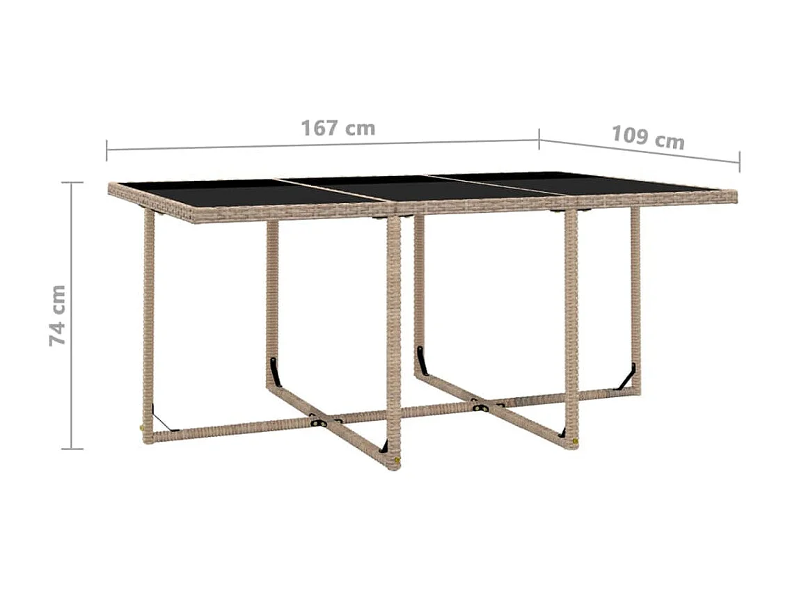 Kyllar  11-delige Tuinset met kussens poly rattan beige