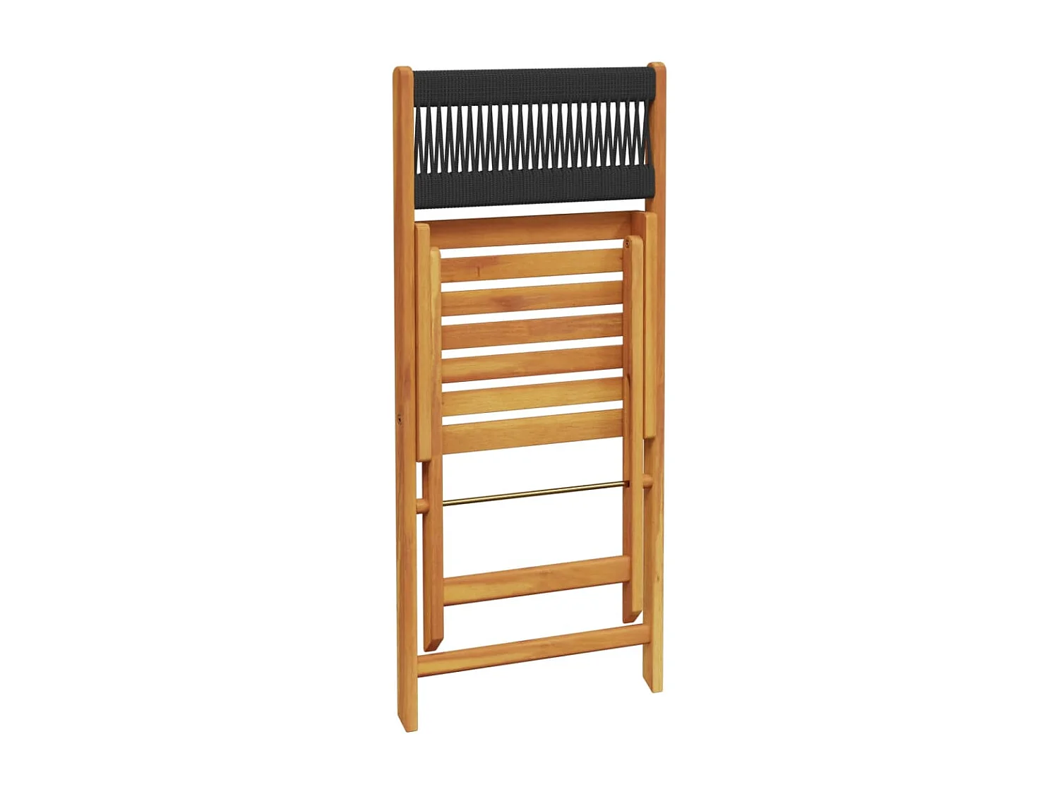 Renger  Ensemble à manger de jardin 5pcs noir polypropylène bois massif