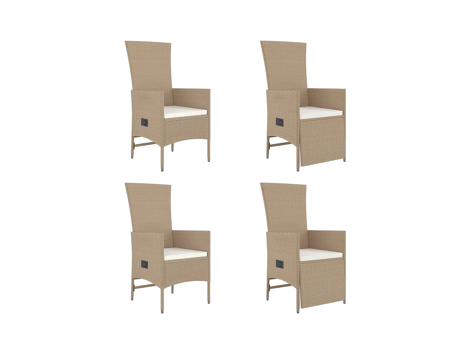 Briena  5-delige Tuinset met kussens poly rattan beige