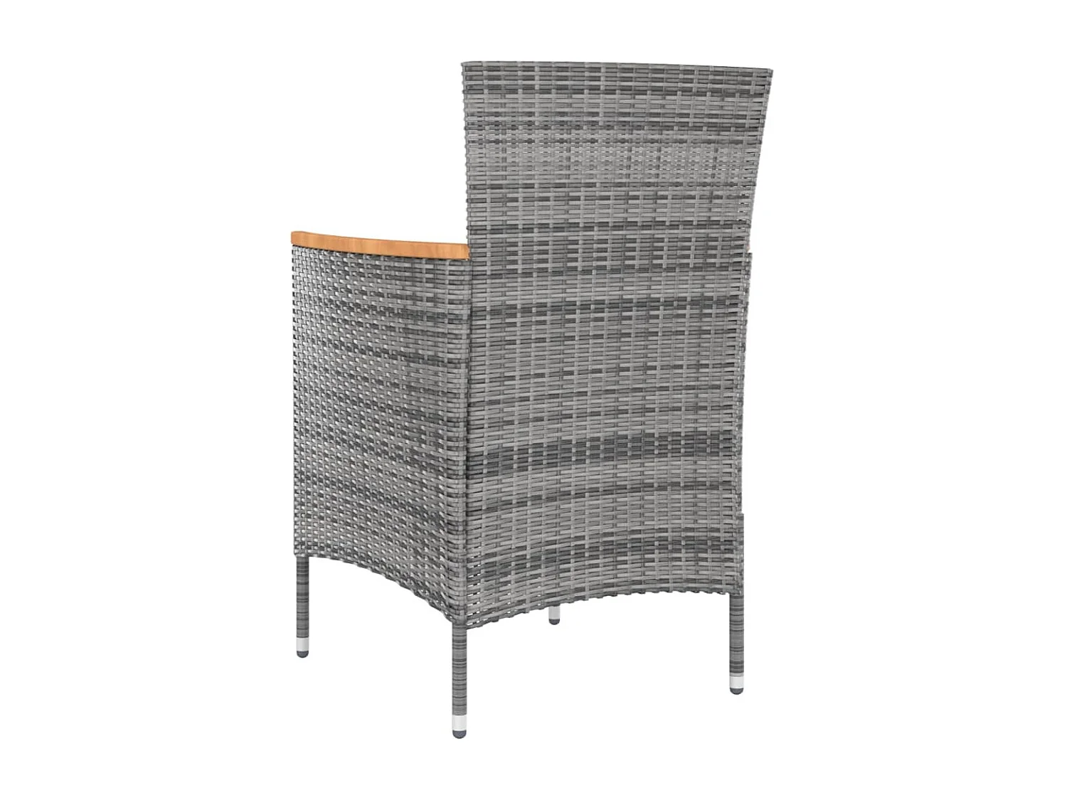 Kristof  Ensemble à manger d'extérieur 9pcs coussins Résine tressée Gris