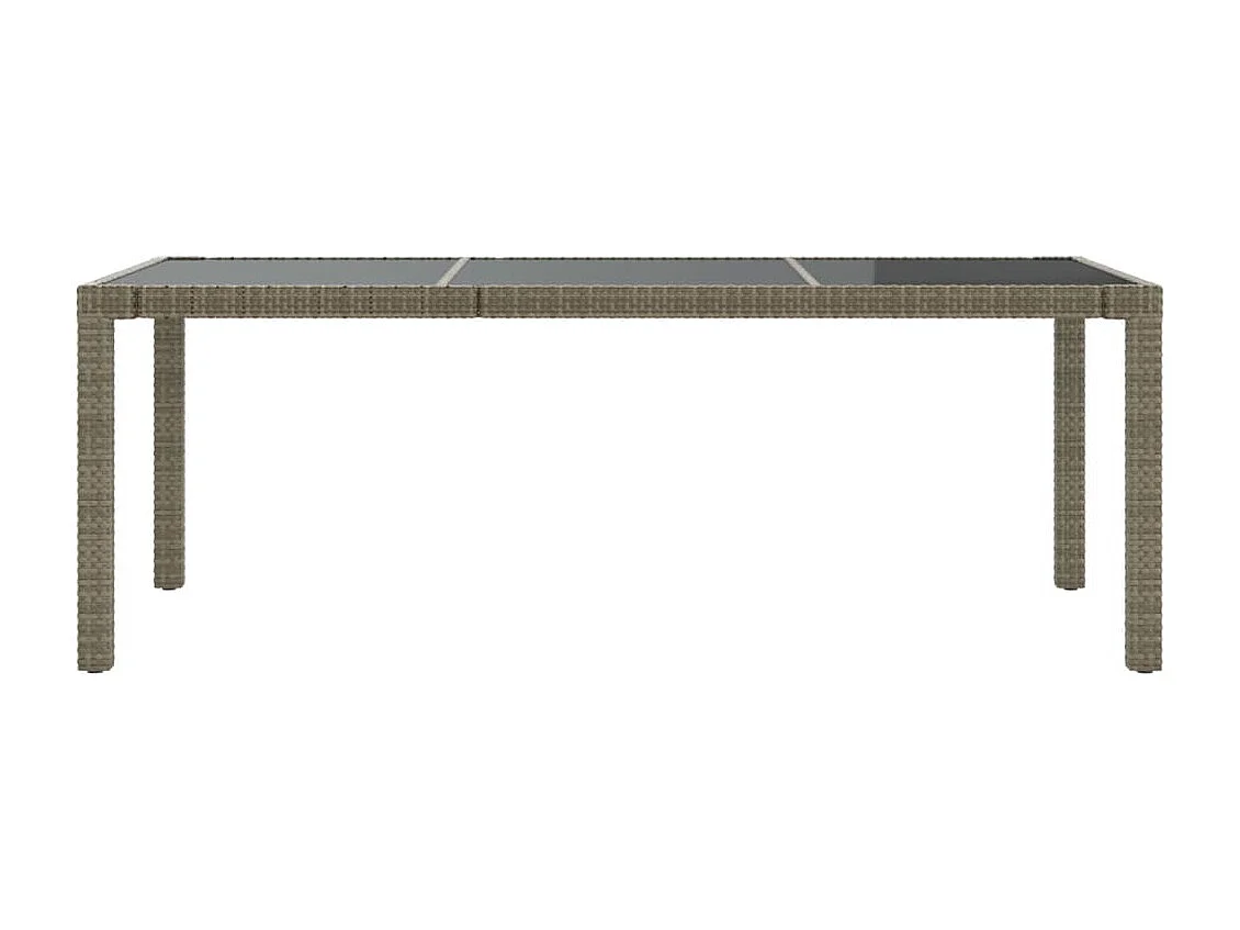 Kristof  Ensemble à manger d'extérieur 9pcs coussins Résine tressée Gris