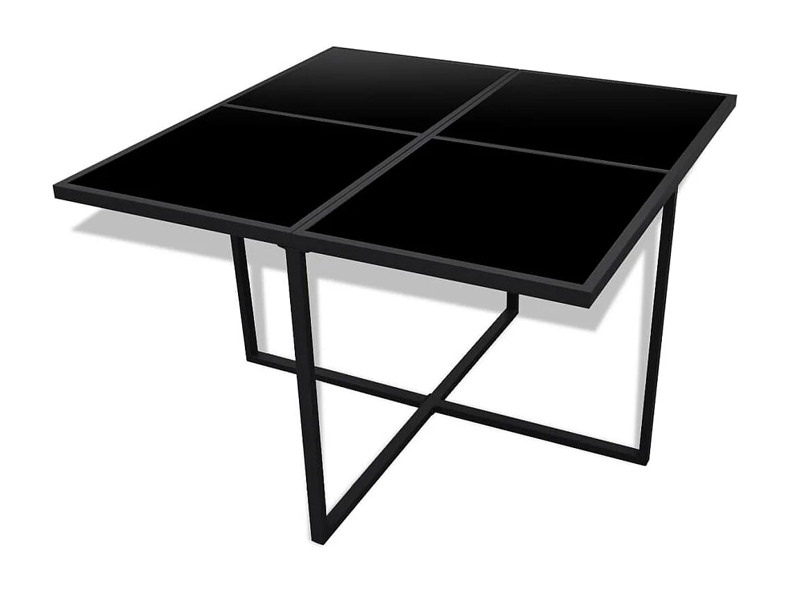 Wardo  Ensemble à manger d'extérieur 9pcs coussins Résine tressée Noir