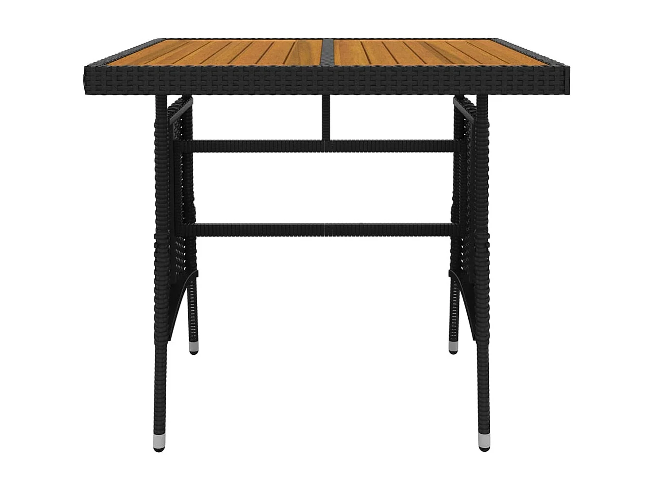 Prolenta Premium -  Juego de comedor de jardín 5 piezas ratán sintético negro