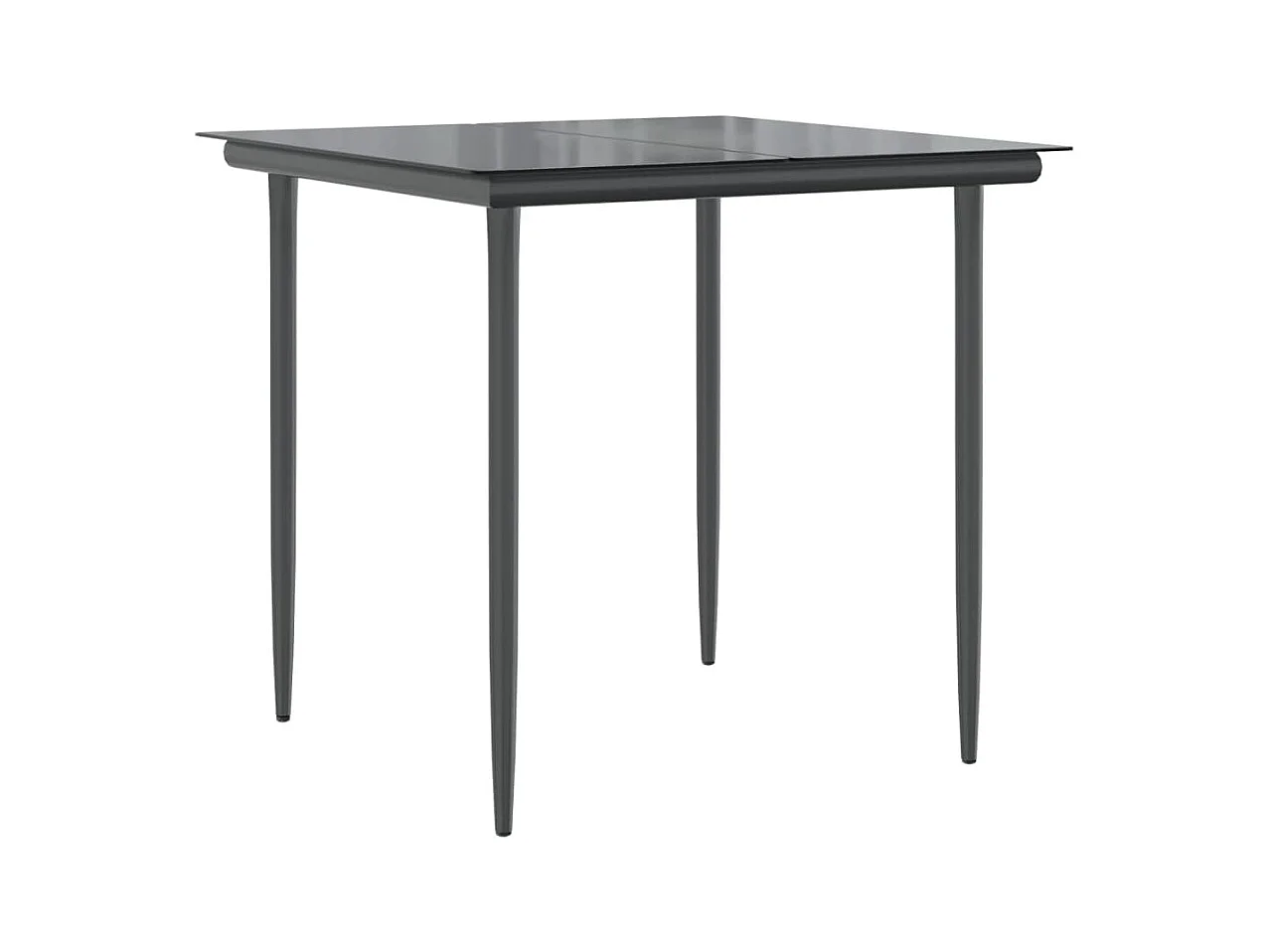 Tavian  Ensemble à manger de jardin avec coussins 3 pcs Noir