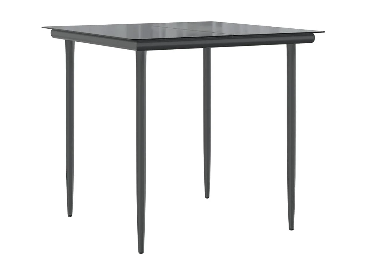 Tavian  Set comedor de jardín 3 pzas con cojines ratán sintético negro