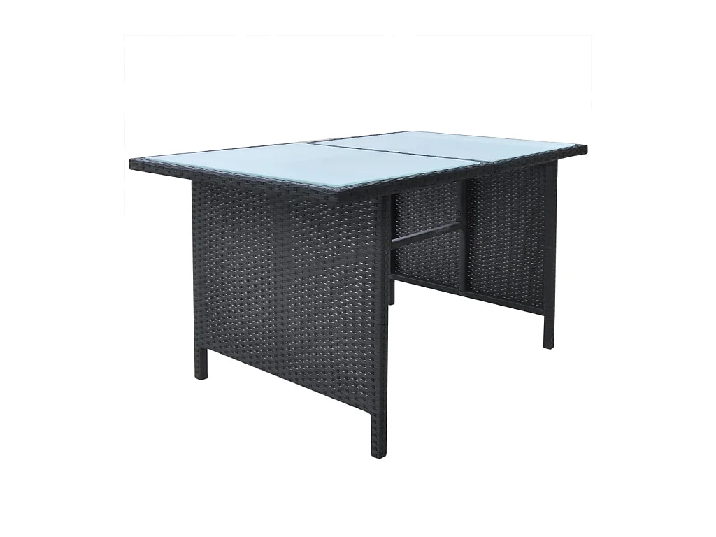 Marie-Lorraine  6-delige Tuinset met kussens poly rattan zwart