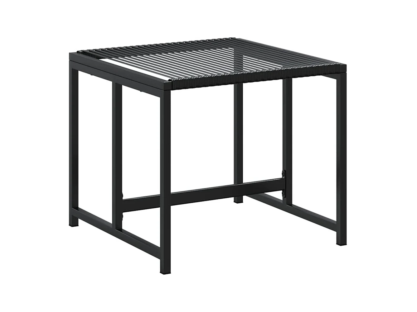 Venanzio  Ensemble à manger de jardin 9 pcs Noir Résine tressée