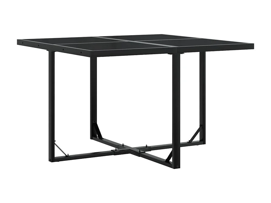 Venanzio  Juego de comedor de jardín 9 piezas ratán sintético negro