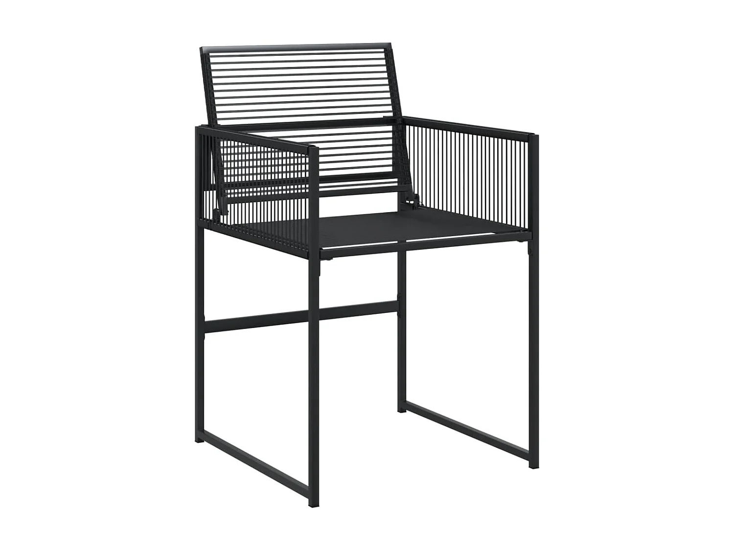 Venanzio  Juego de comedor de jardín 9 piezas ratán sintético negro