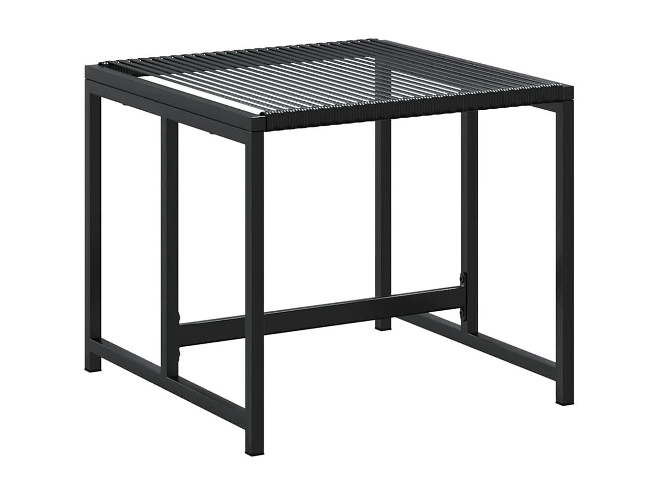 Venanzio  Juego de comedor de jardín 9 piezas ratán sintético negro