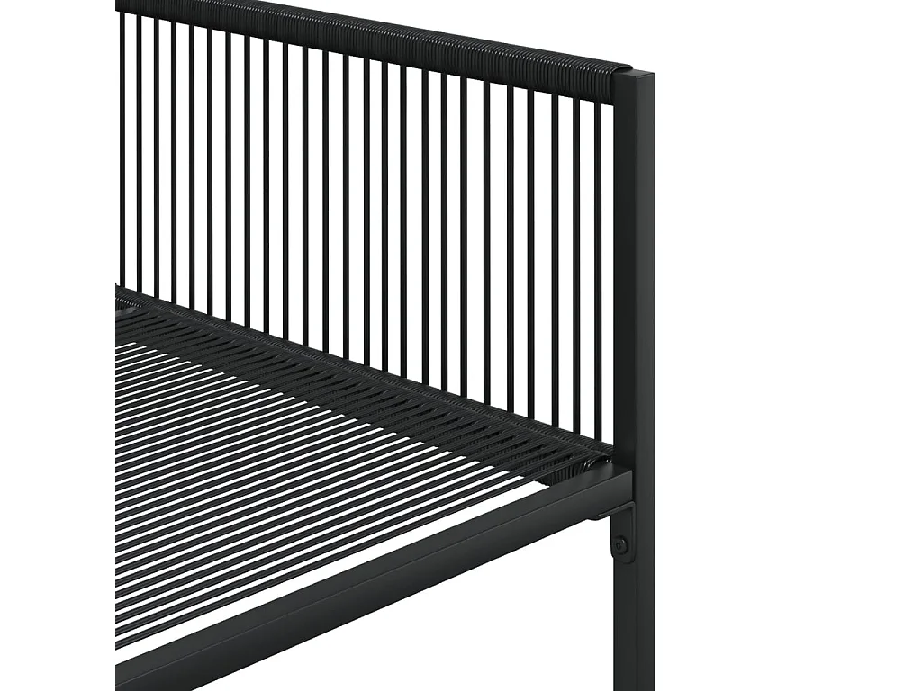 Venanzio  Juego de comedor de jardín 9 piezas ratán sintético negro