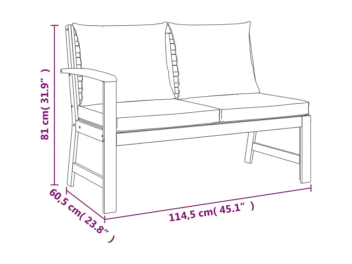 Prolenta Premium -  Ensemble à manger de jardin coussins 7 pcs Bois acacia