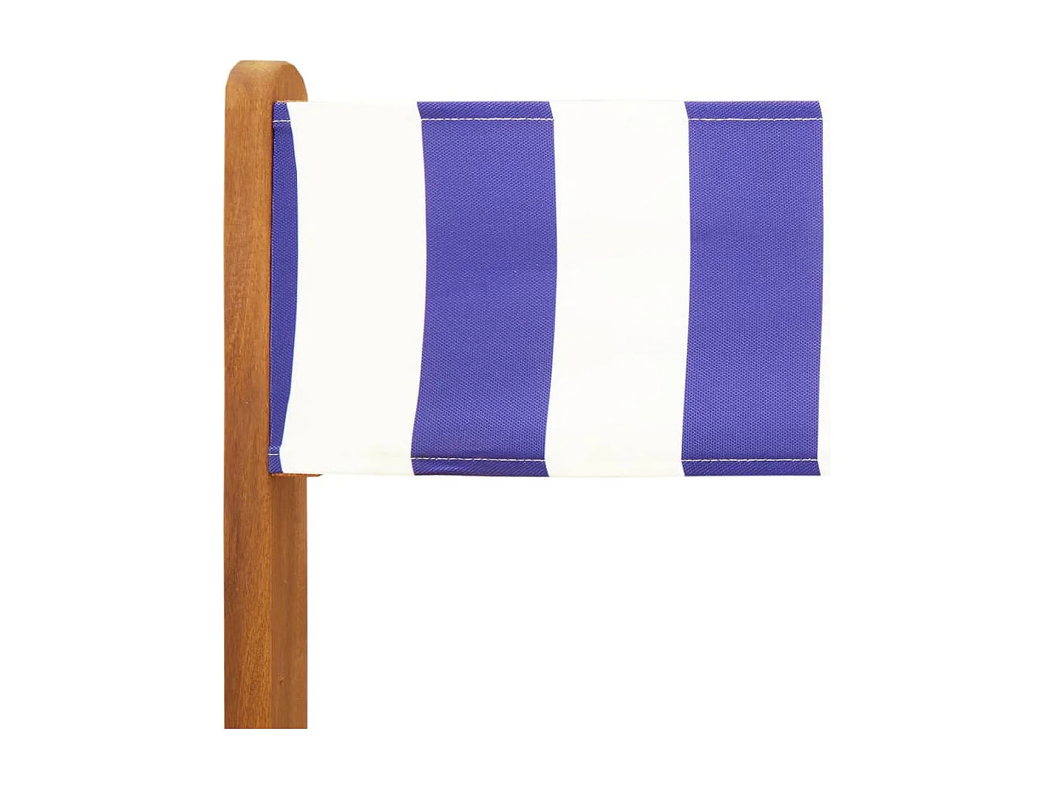 Bay Minette  Ensemble à manger de jardin 5 pcs bleu blanc tissu bois massif