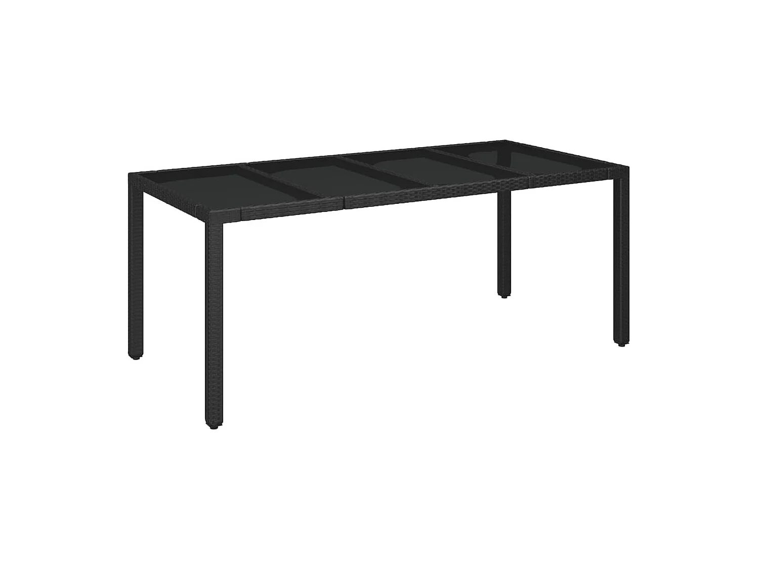 Pyhäntä  Set de comedor de jardín 7 pzas y cojines ratán sintético negro