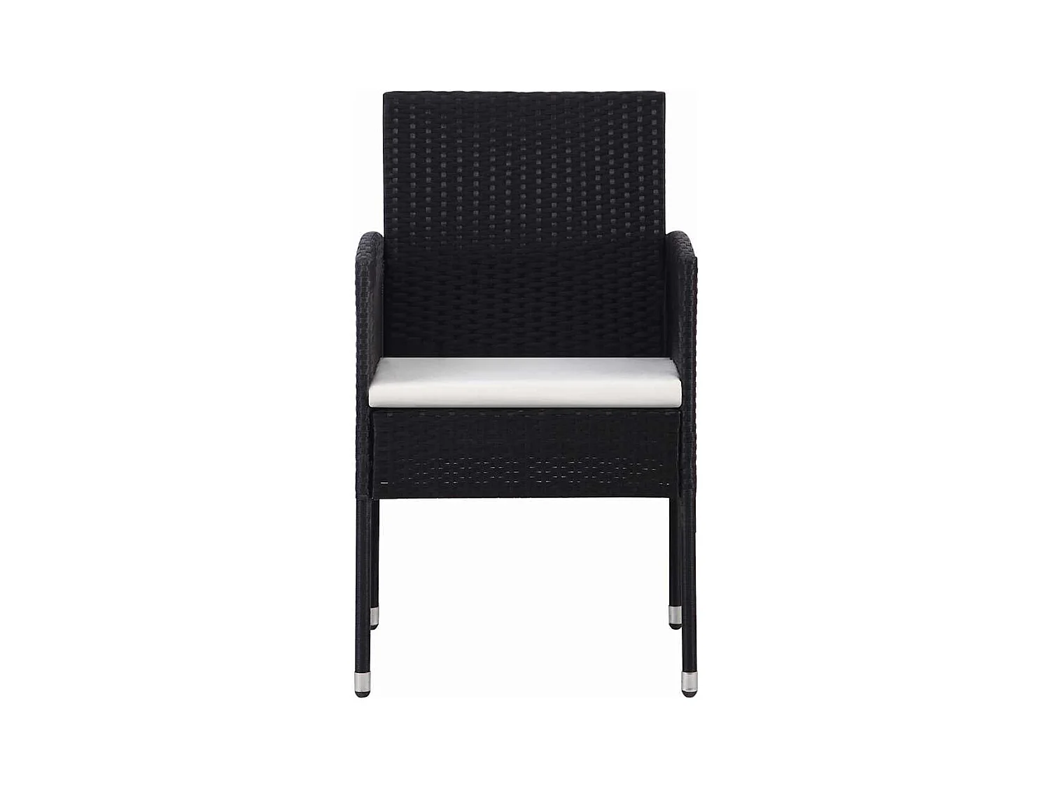 Nolira  Ensemble à manger de jardin 5 pcs Noir