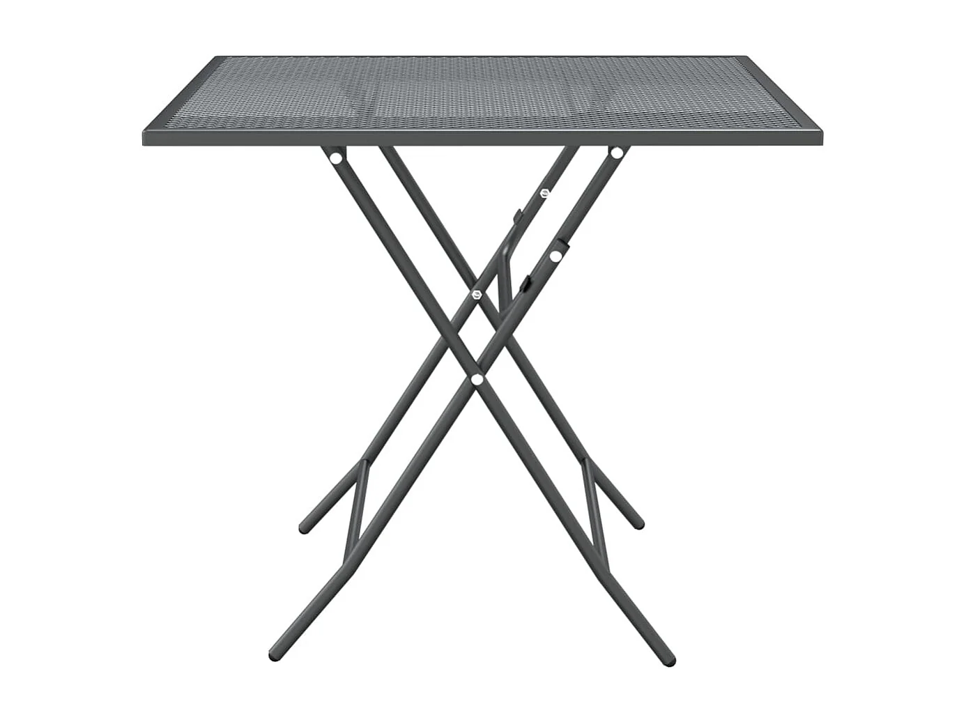 Leppävirta  Ensemble à manger de jardin 5 pcs Maille Métal Anthracite