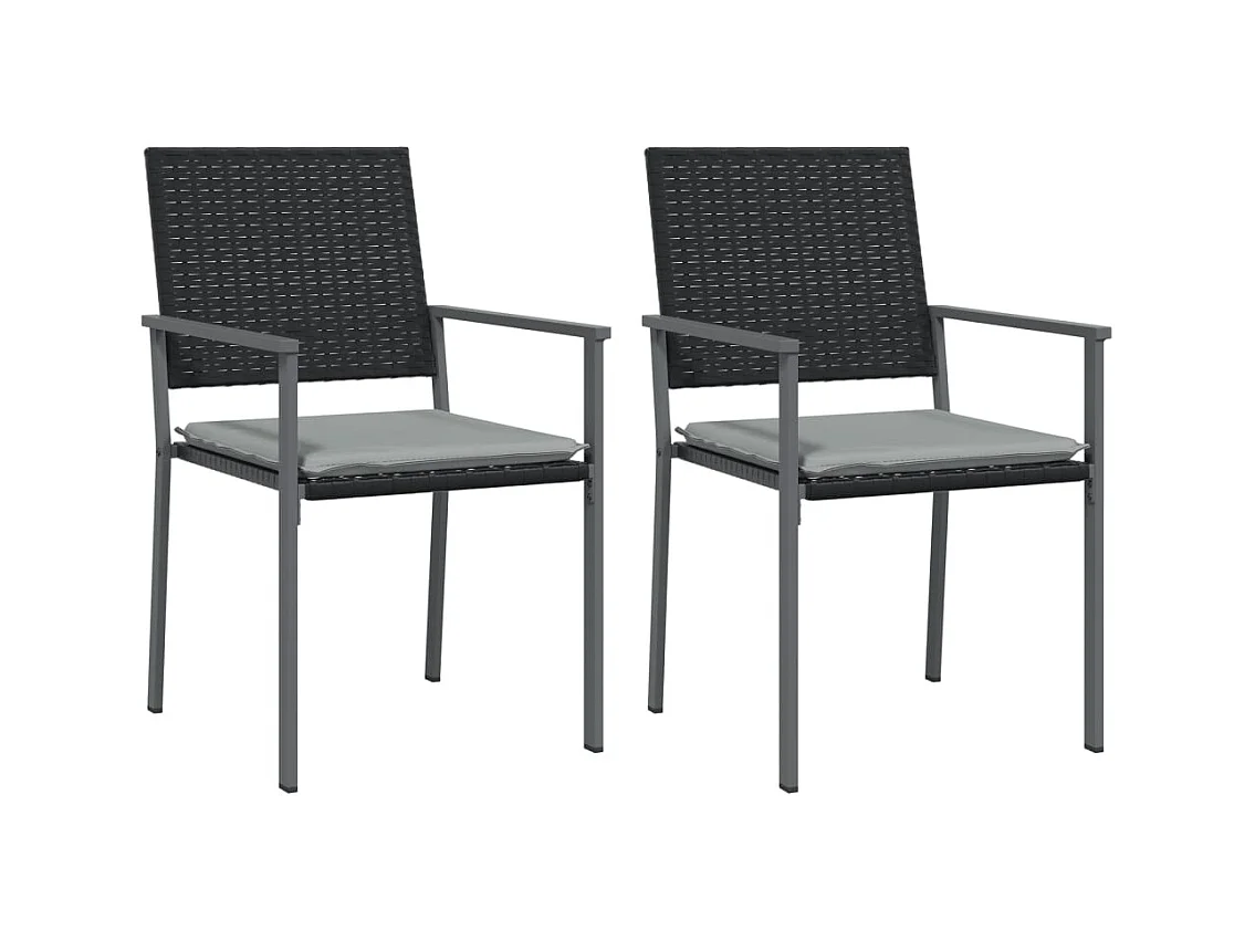 Croughevoe  Ensemble à manger de jardin 3 pcs coussins résine tressée acier