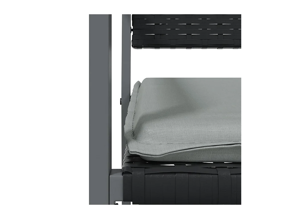 Croughevoe  Ensemble à manger de jardin 3 pcs coussins résine tressée acier