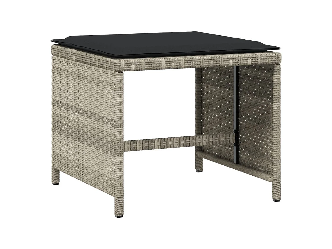 Steno  Ensemble à manger de jardin et coussins 15 pcs gris clair rotin