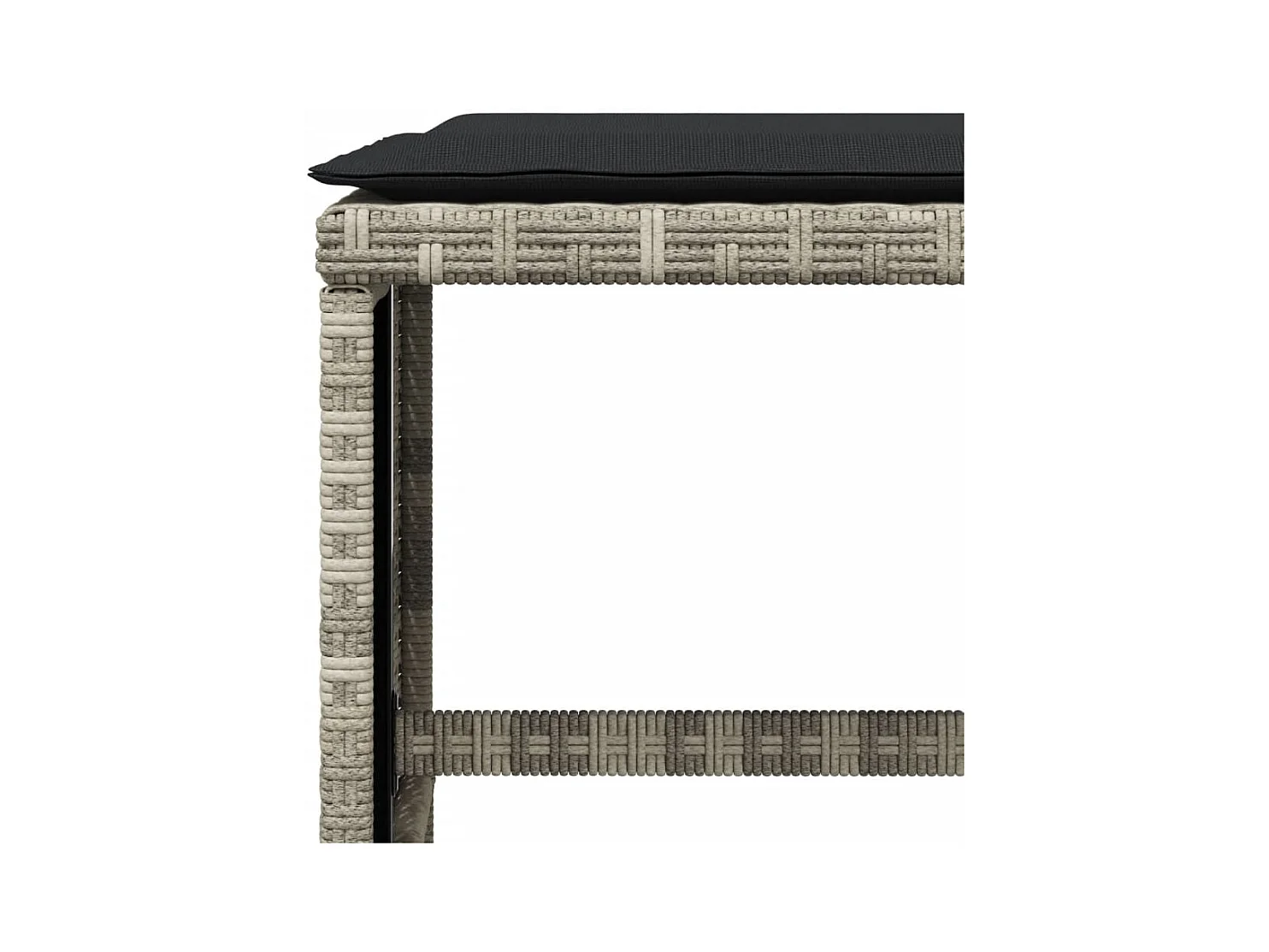 Steno  Ensemble à manger de jardin et coussins 15 pcs gris clair rotin