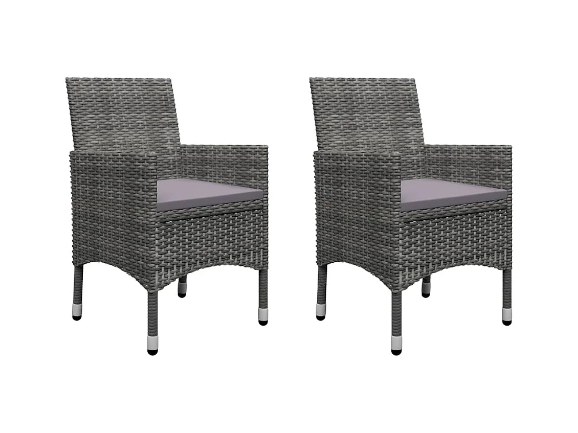 Danesrath  Ensemble à manger de jardin 5 pcs Gris