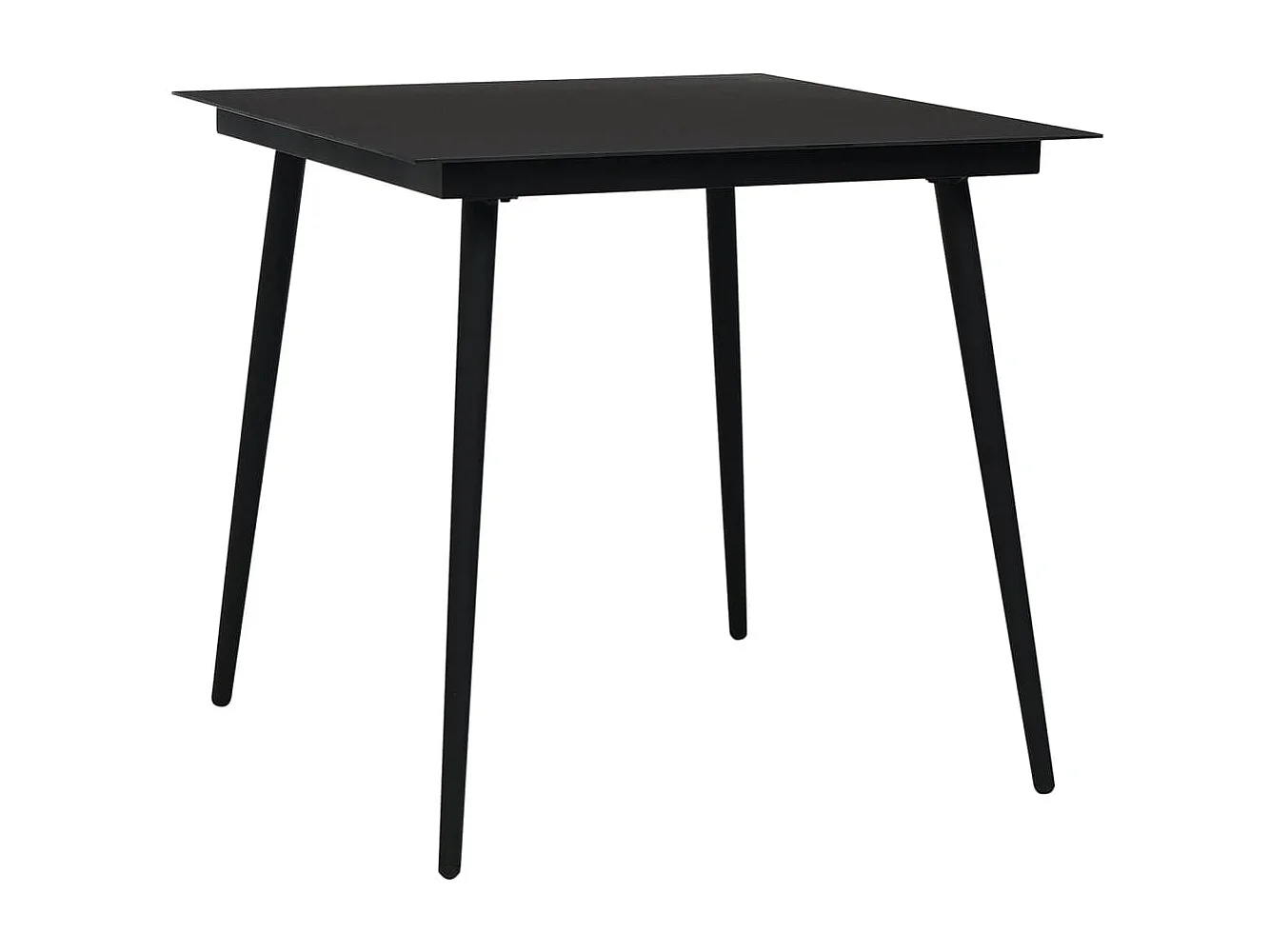 Orelira  Ensemble à manger de jardin 3 pcs noir rotin PVC