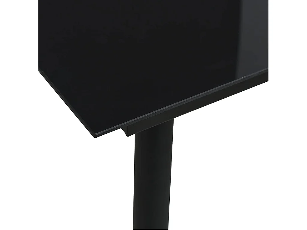 Orelira  Ensemble à manger de jardin 3 pcs noir rotin PVC