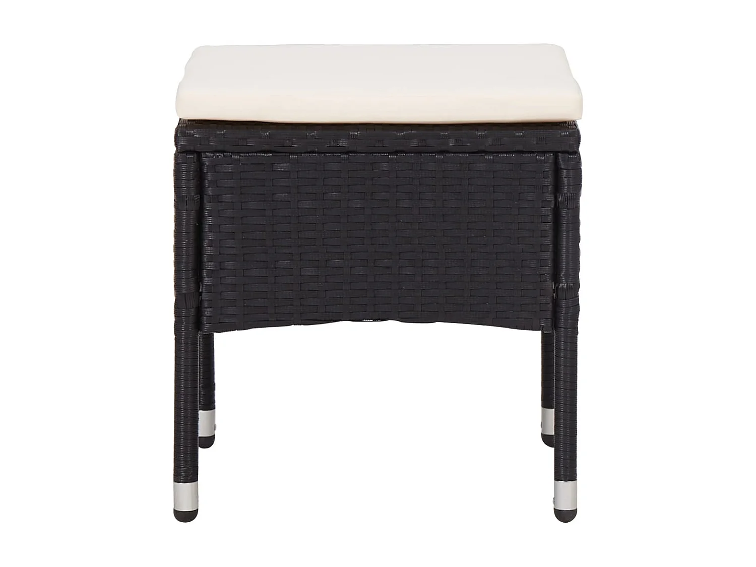 Lucien-René  5-delige Tuinset poly rattan en glas zwart