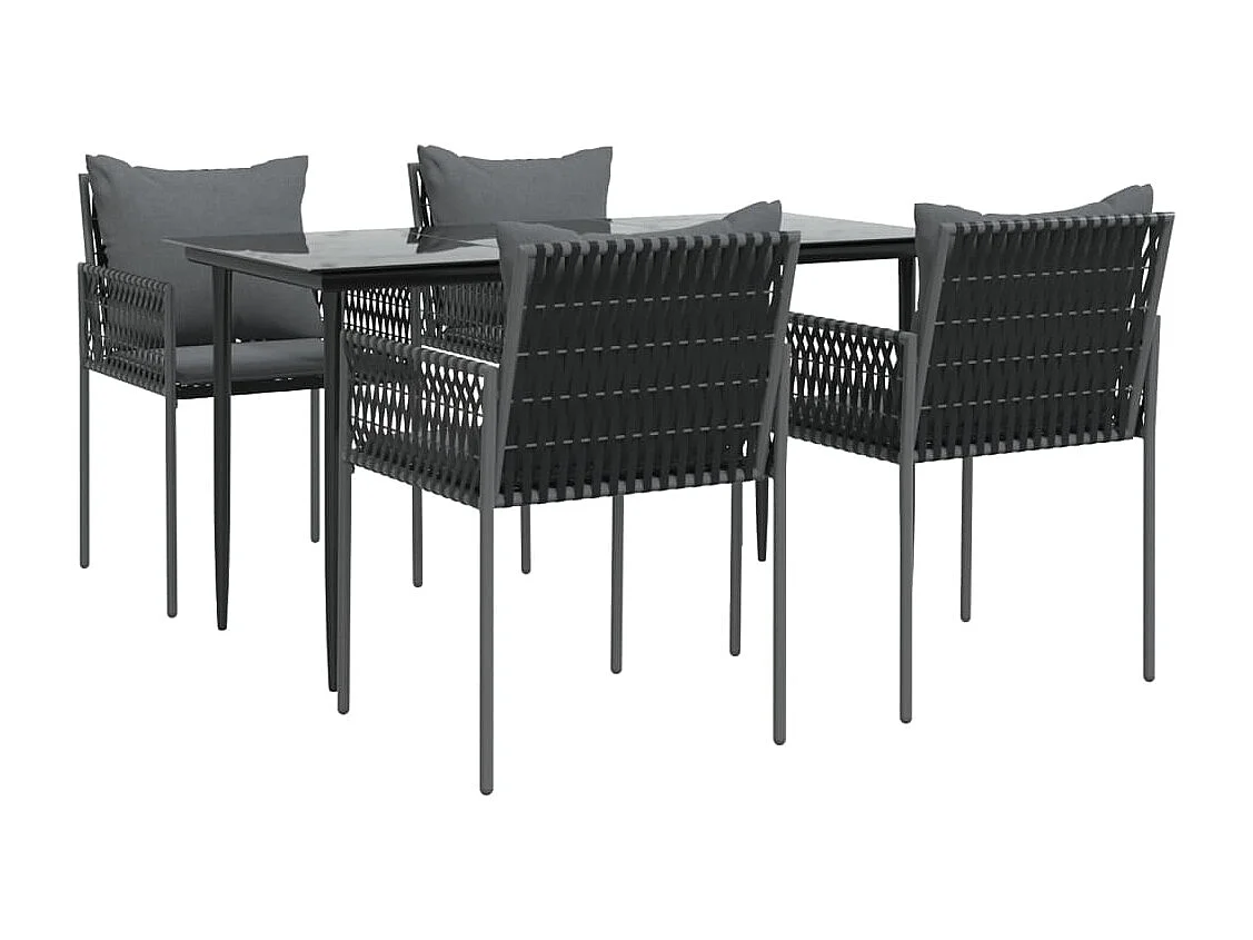 Blen  5-delige Tuinset met kussens poly rattan en staal