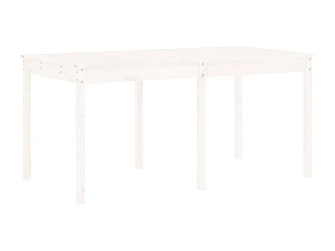 Castleisland  Ensemble à manger de jardin 13 pcs blanc bois de pin massif