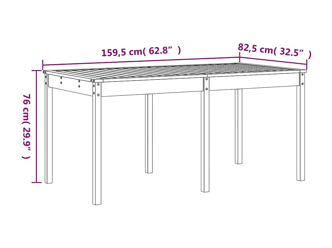 Castleisland  Ensemble à manger de jardin 13 pcs blanc bois de pin massif