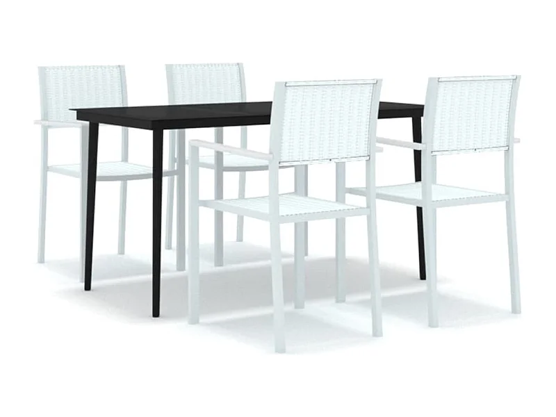 Vejby  5-delige Tuinset wit