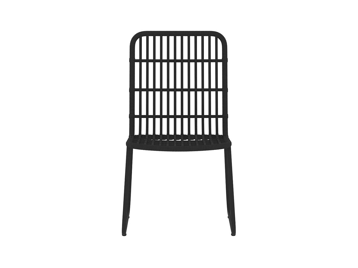 Welcome  Ensemble à manger de jardin 5 pcs Noir