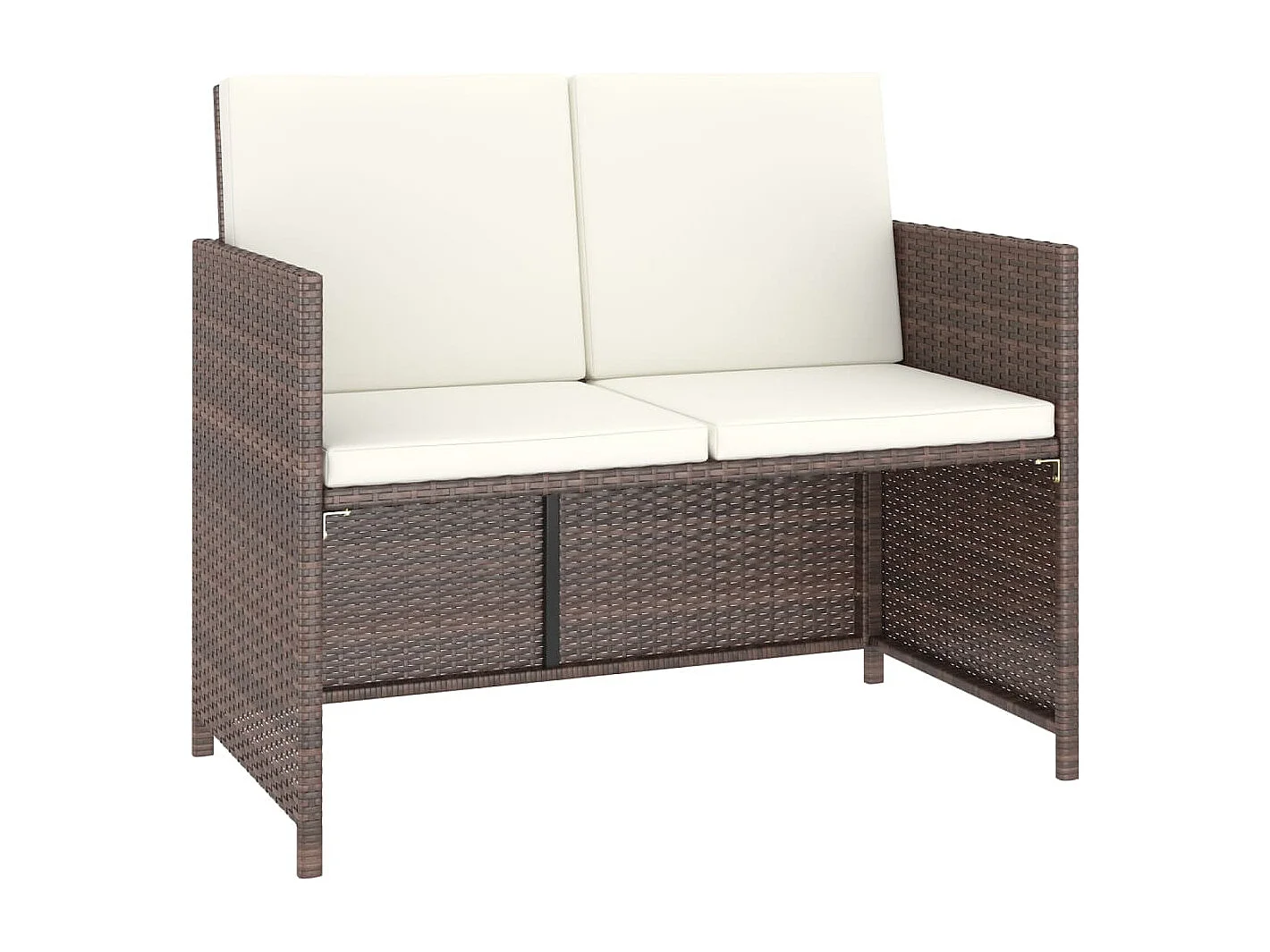 Sylara  6-delige Tuinset met kussens poly rattan bruin