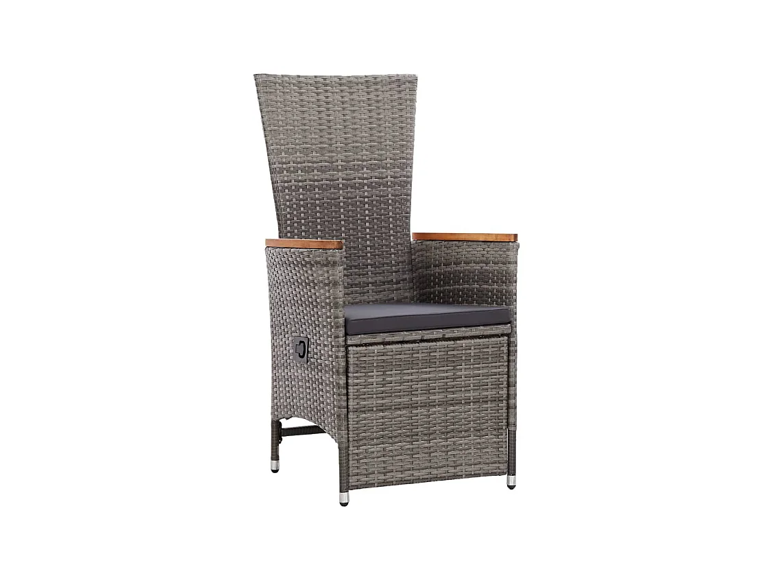 Florissant  Ensemble à manger de jardin avec coussins 7 pcs Gris