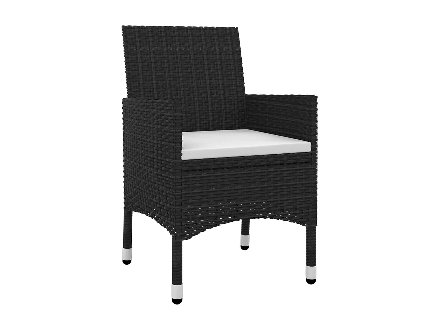 Rion  Set comedor de jardín 7 pzas y cojines ratán sintético y vidrio