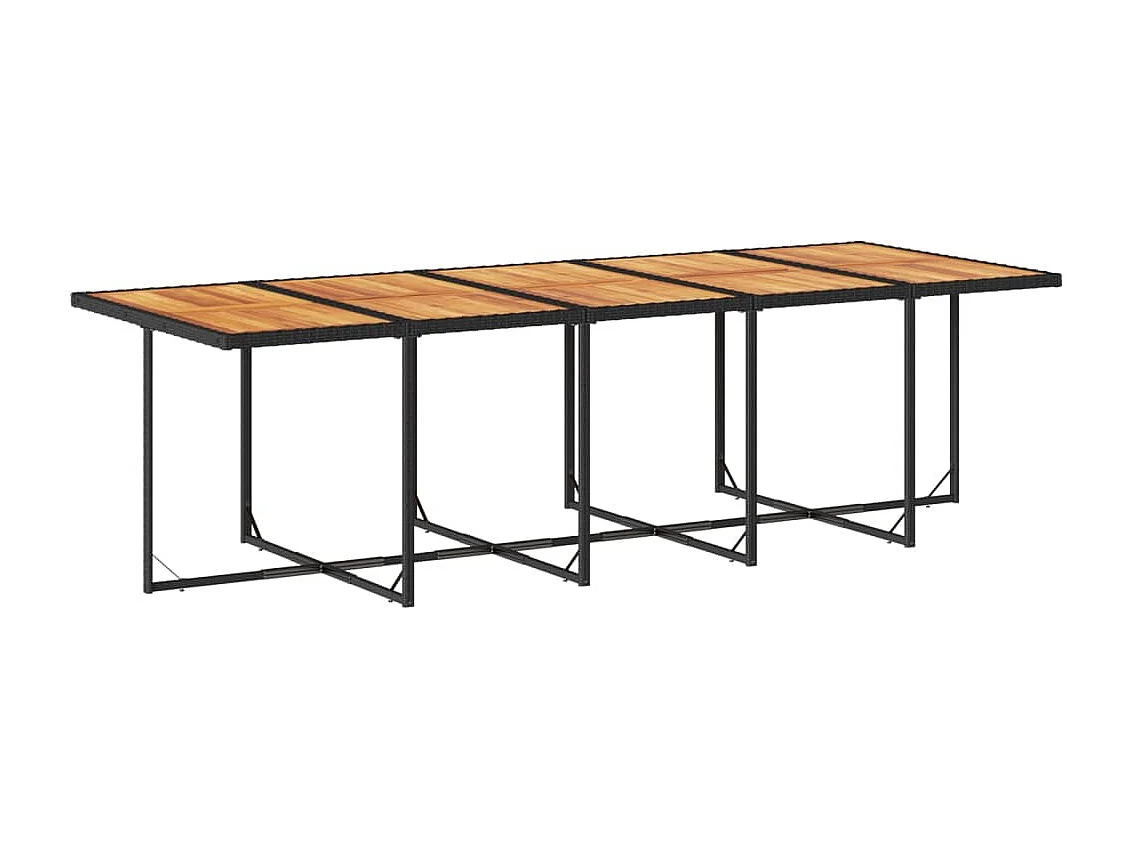 Bonno  15-delige Tuinset met kussens poly rattan zwart