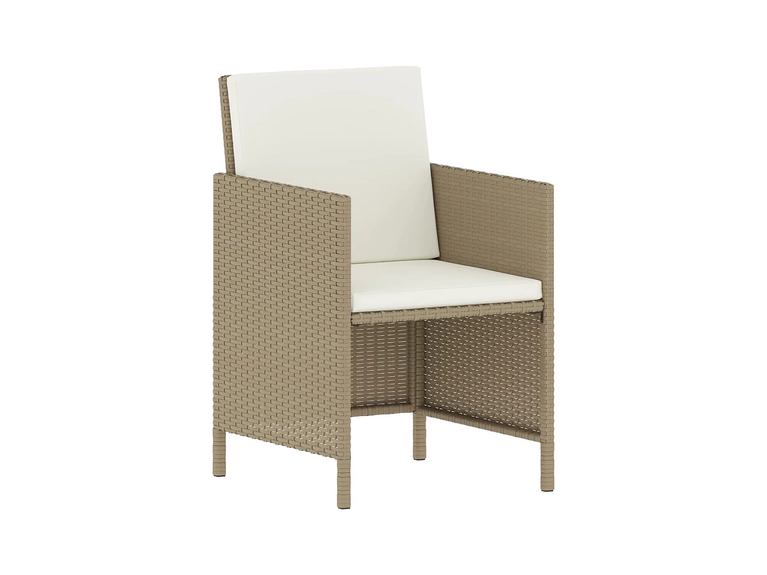 Kaleva  Ensemble à manger de jardin avec coussins 6pcs beige poly rotin