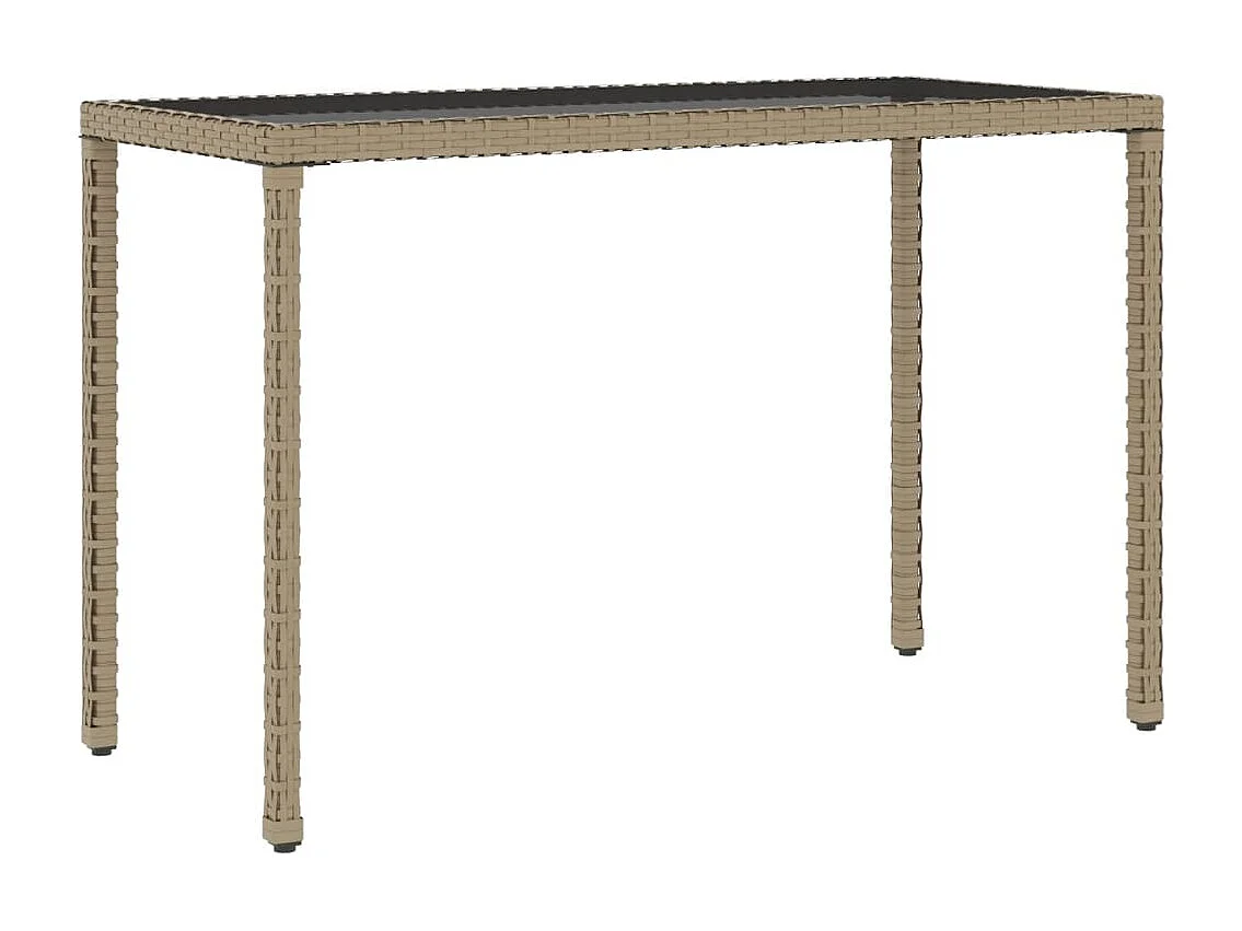 Kaleva  Ensemble à manger de jardin avec coussins 6pcs beige poly rotin