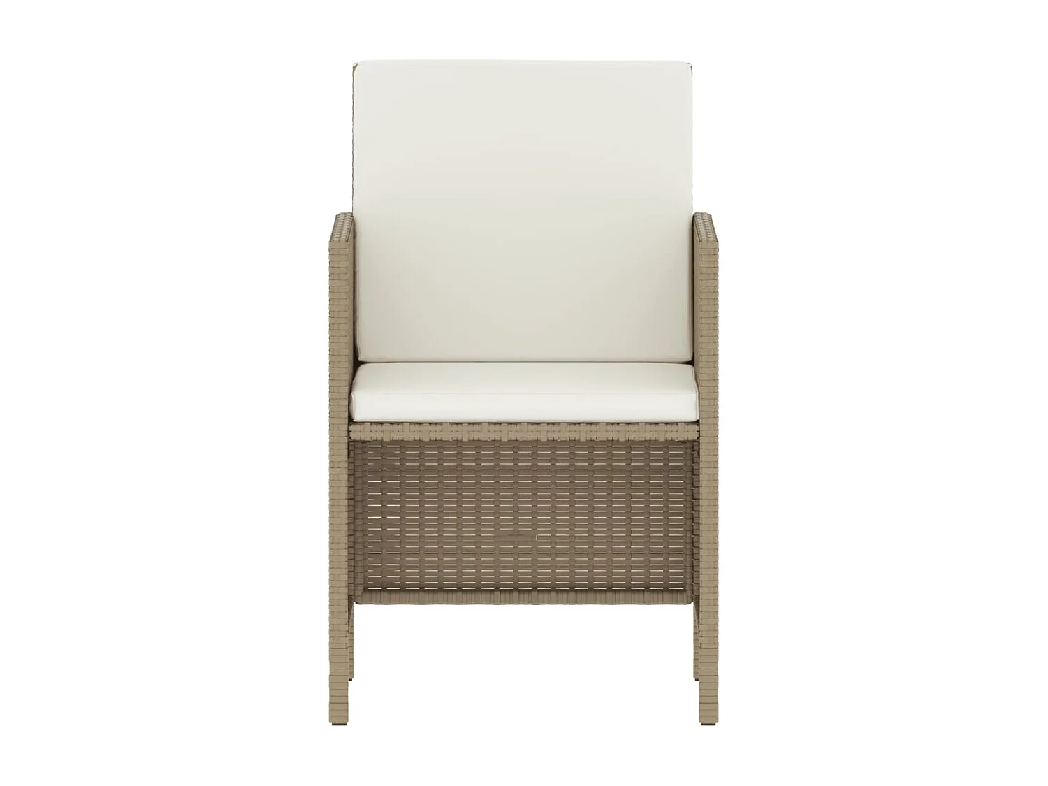 Kaleva  Ensemble à manger de jardin avec coussins 6pcs beige poly rotin