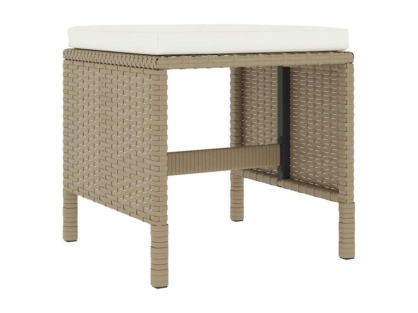 Kaleva  Ensemble à manger de jardin avec coussins 6pcs beige poly rotin