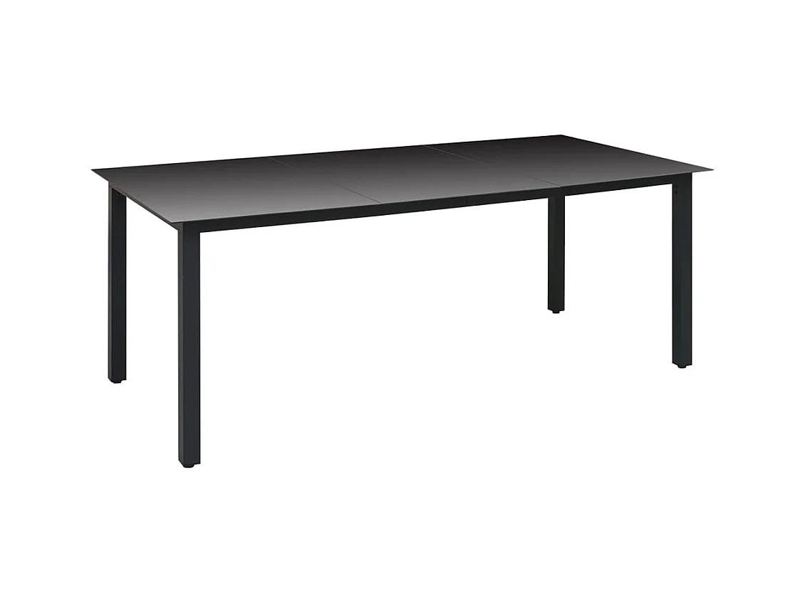 Rick Mason  Juego de comedor para jardín 7 piezas negro